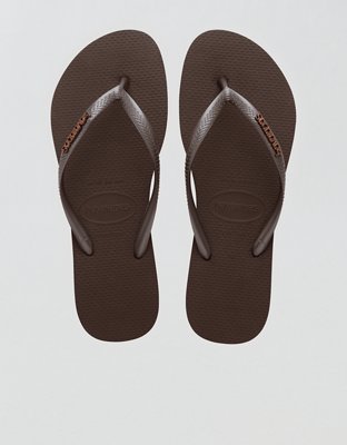 Havaianas Women's Slim Logo Metallic Flip Flops