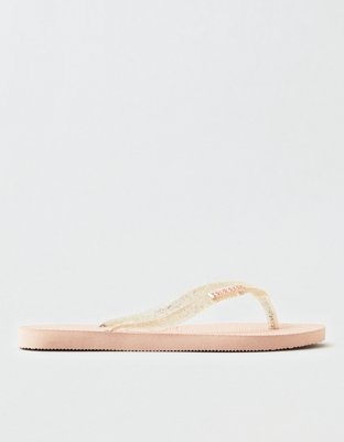 Женские сандалии American Eagle Havaianas Slim Logo Metallic Flip Flop — фото 2