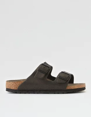 birkenstock arizona washed metallic black