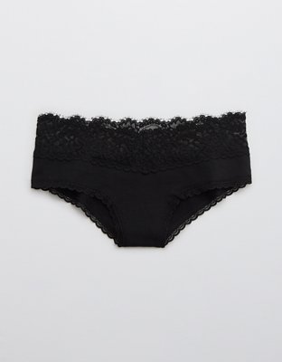 Aerie Undie Cheeky con encaje Holiday Best en punto elástico