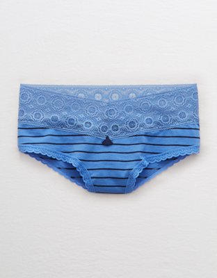 Aerie Cotton Lace Trim Cheeky Underwear