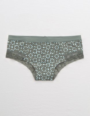 Aerie Palm Lace Cotton Cheeky Underwear