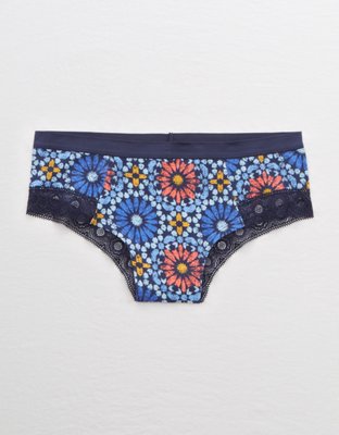 Aerie Cotton Lace Trim Cheeky Underwear
