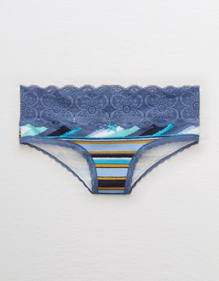 Aerie Lace Trim Cotton Cheeky Underwear