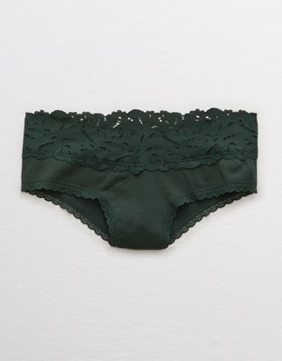 Aerie Palm Lace Cotton Cheeky Underwear