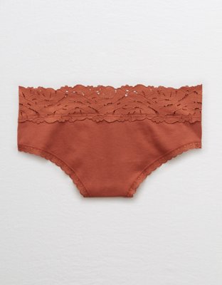 Aerie Palm Lace Cotton Cheeky Underwear