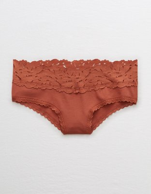 Aerie Palm Lace Cotton Cheeky Underwear