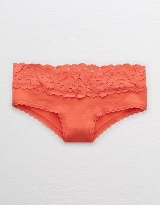 Aerie Palm Lace Cotton Cheeky Underwear