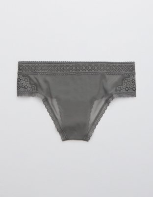 Aerie Queens Lace Mesh Cheeky Underwear