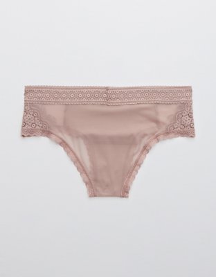 Aerie Queens Lace Mesh Cheeky Underwear