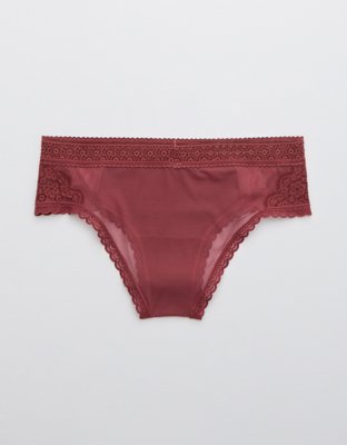 Aerie Queens Lace Mesh Cheeky Underwear