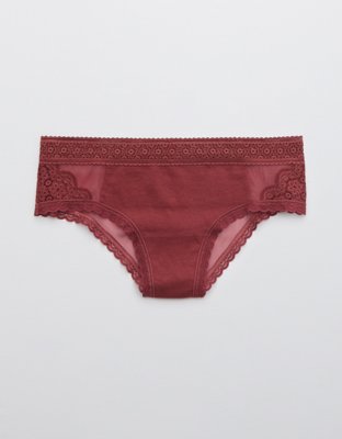 Aerie Queens Lace Mesh Cheeky Underwear