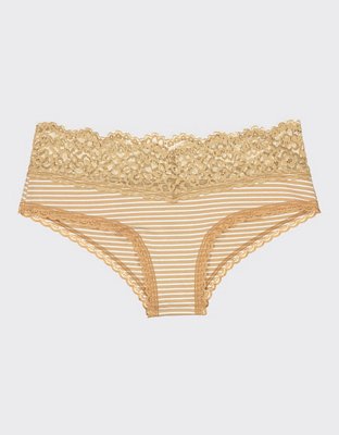 Ropa interior atrevida de algodón con encaje Eyelash Aerie