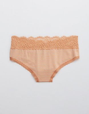Ropa interior atrevida de algodón con encaje Eyelash Aerie