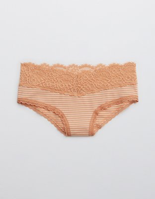 Ropa interior atrevida de algodón con encaje Eyelash Aerie