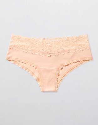 Aerie Cotton Sunkissed Lace Cheeky Underwear