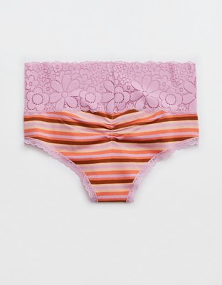 Aerie Candy Lace Cotton Cheeky Underwear