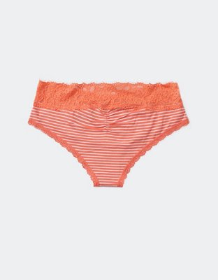Ropa interior atrevida de algodón con encaje Eyelash Aerie