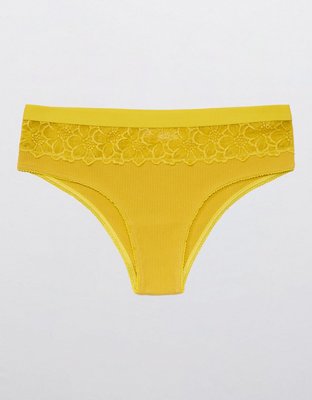 Aerie Ribbed Cotton Fa La Lace Cheeky Underwear