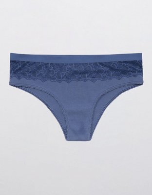 Aerie Ribbed Cotton Fa La Lace Cheeky Underwear