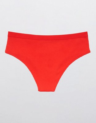 Aerie Ribbed Cotton Fa La Lace Cheeky Underwear