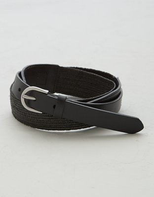 Ceinture en cuir et raphia haut de gamme AE77