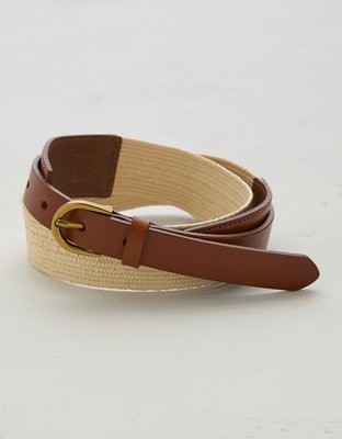 AE77 Premium Raffia Leather Belt