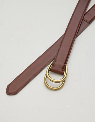 AE77 Premium Leather D-Ring Belt