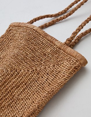 Zanatany Concepts Caramel Raffia Beach Tote Bag