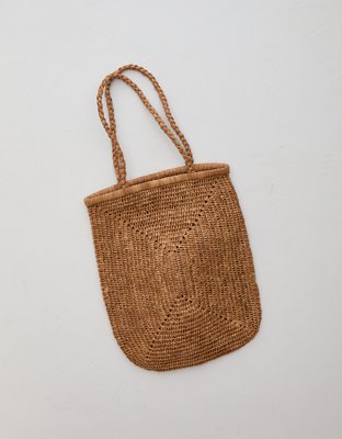 Zanatany Concepts Caramel Raffia Beach Tote Bag