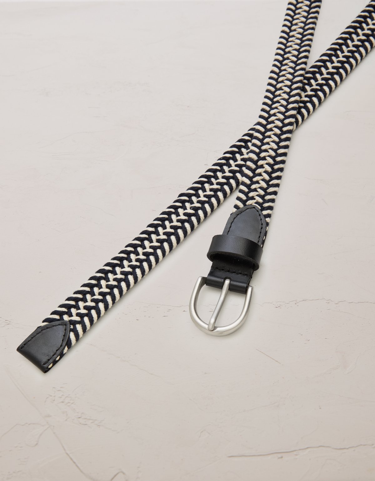 AE77 Black & White Woven Belt - image 2