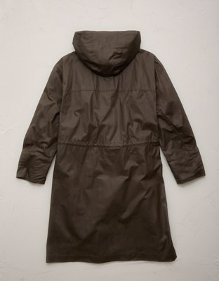 Женские куртки American Eagle AE77 Premium Waxed Raincoat, цвет: Оливковый — фото 2