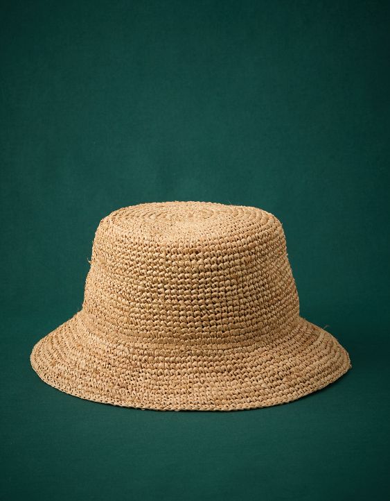AE77 Premium Straw Bucket Hat