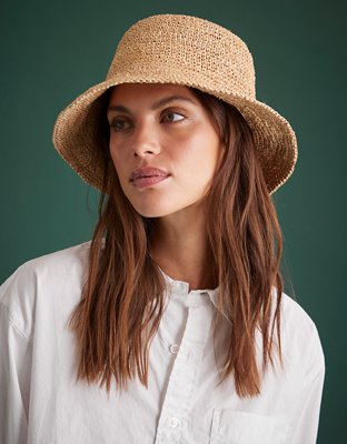 AE77 Premium Straw Bucket Hat