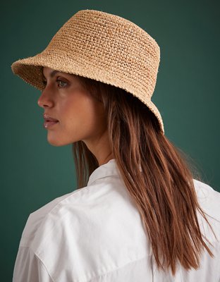 AE77 Premium Straw Bucket Hat