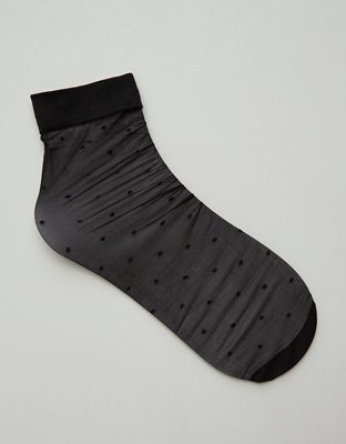 AE77 Premium Sheer Dot Sock