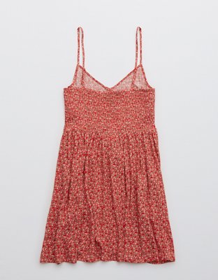 aerie button front mini dress