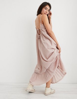 Aerie Crochet Trim Maxi Dress