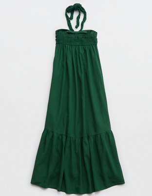 Aerie High Low Halter Maxi Sundress