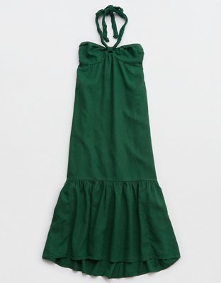 Aerie High Low Halter Maxi Sundress