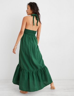 Aerie High Low Halter Maxi Sundress