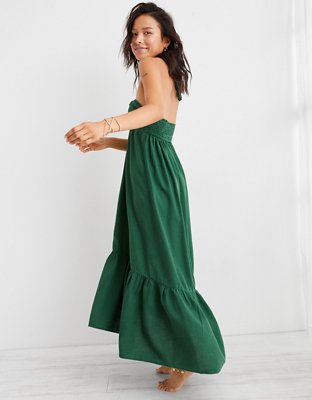Aerie High Low Halter Maxi Sundress