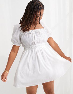 aerie puff sleeve mini dress Aerie Puff Sleeve Mini Dress