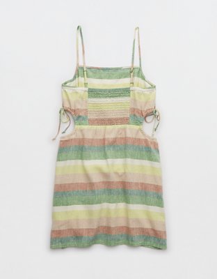 aerie side cut out mini dress Aerie Smocked Cut Out Mini Dress