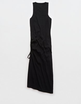 Aerie Ruched Rib Midi Dress