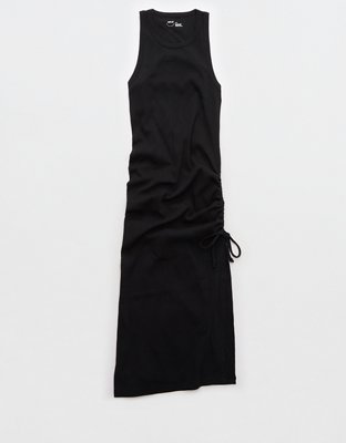 Aerie Ruched Rib Midi Dress