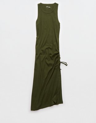 Женские платья Aerie Ruched Rib Midi Dress — фото 2