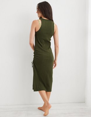 Женские платья Aerie Ruched Rib Midi Dress — фото 4
