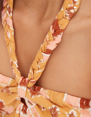 Aerie High Low Halter Maxi Sundress