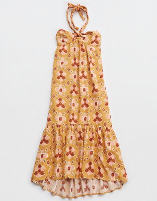 Aerie High Low Halter Maxi Sundress